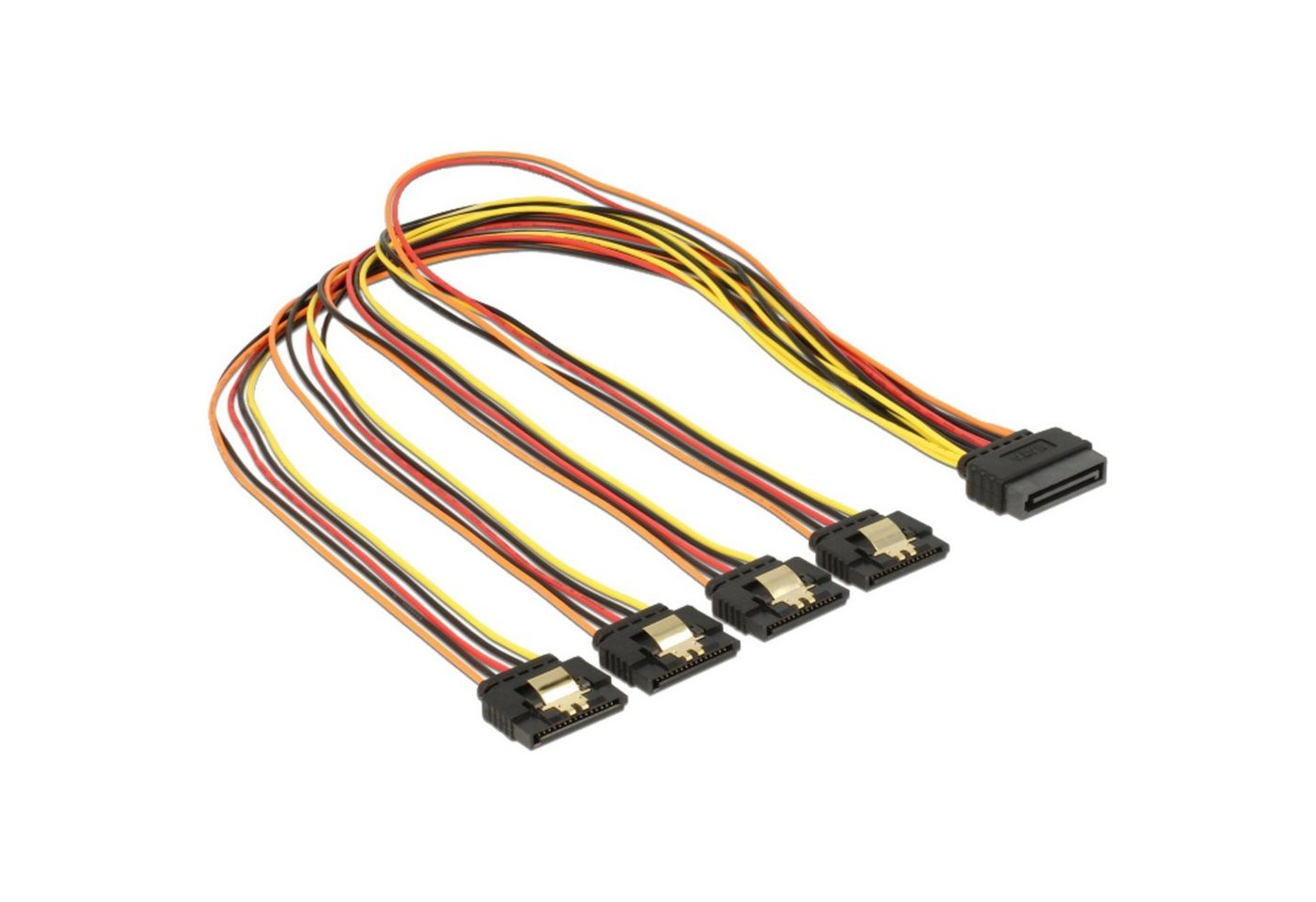 Delock DeLOCK Kabel SATA 15Pin Stecker > 4x SATA 15Pin Computer-Kabel Delock DeLOCK Kabel SATA 15Pin Stecker > 4x SATA 15Pin Computer-Kabel von Delock
