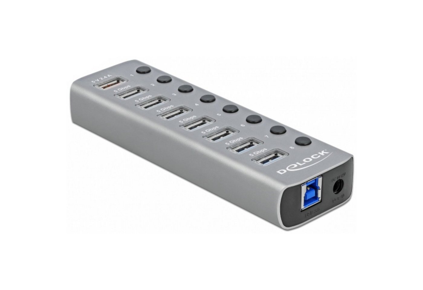 Delock DeLOCK USB 3.2 Gen 1 Hub mit 7 Ports + 1 USB-Kabel von Delock