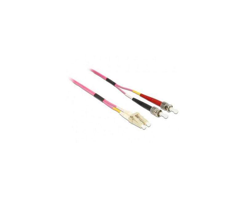 Delock Delock Kabel Lichtwellenleiter LC zu ST Multimode OM4 2 m Glasfaserkabel, LC Duplex, (200,00 cm) von Delock