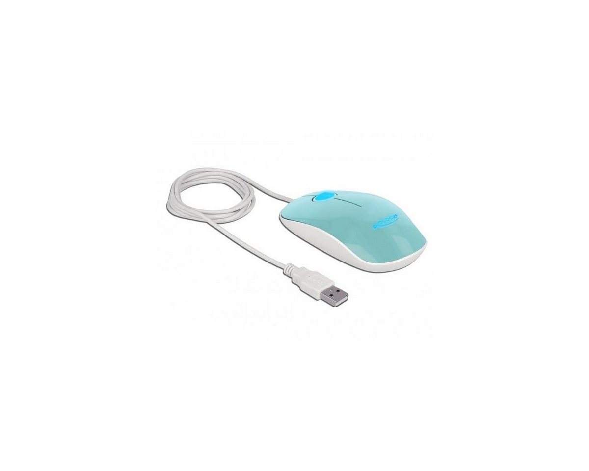 Delock Delock Optische 3-Tasten LED Maus USB Typ-A türkis Maus von Delock