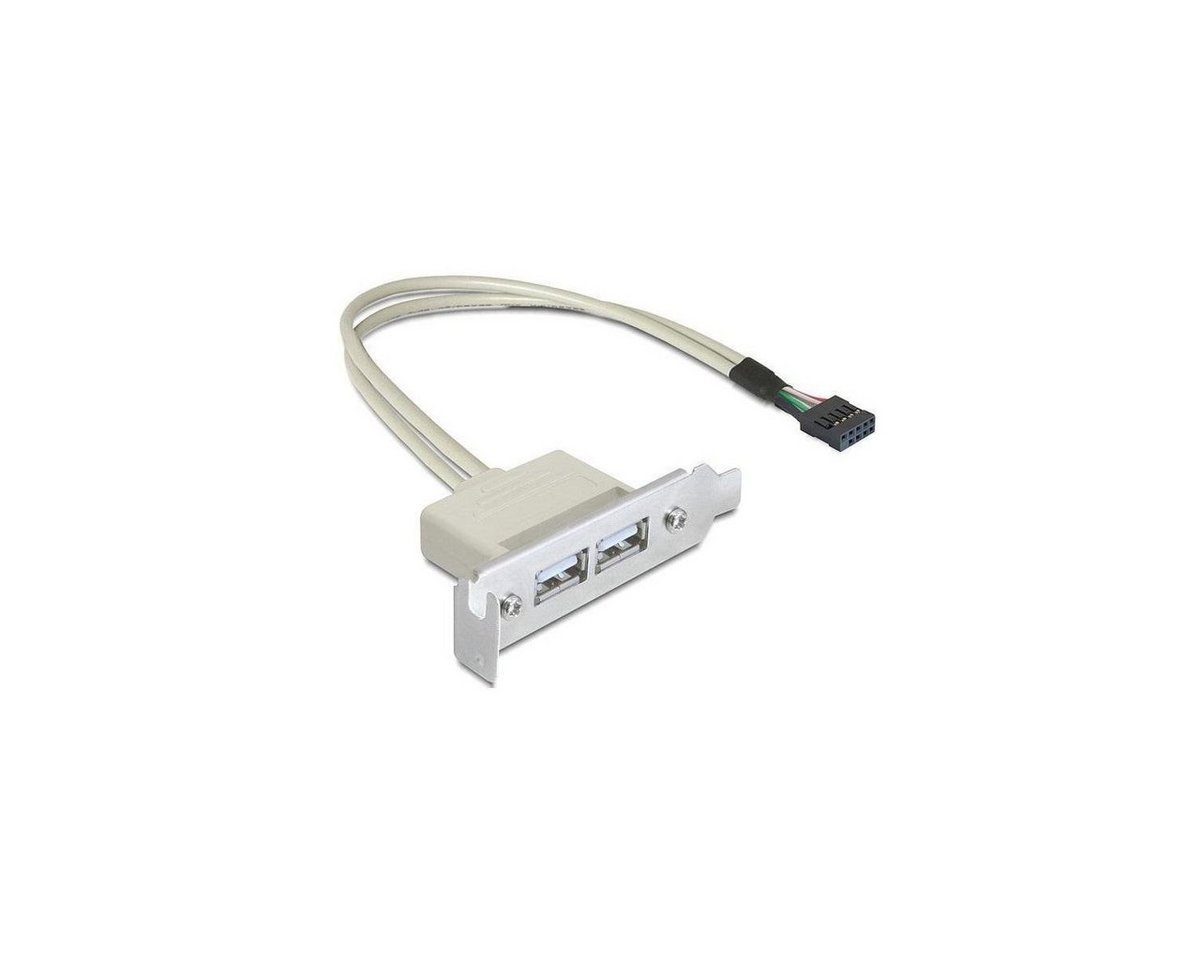 Delock Delock Slotblech USB 2.0 Low Profile 2 Port Computer-Adapter von Delock