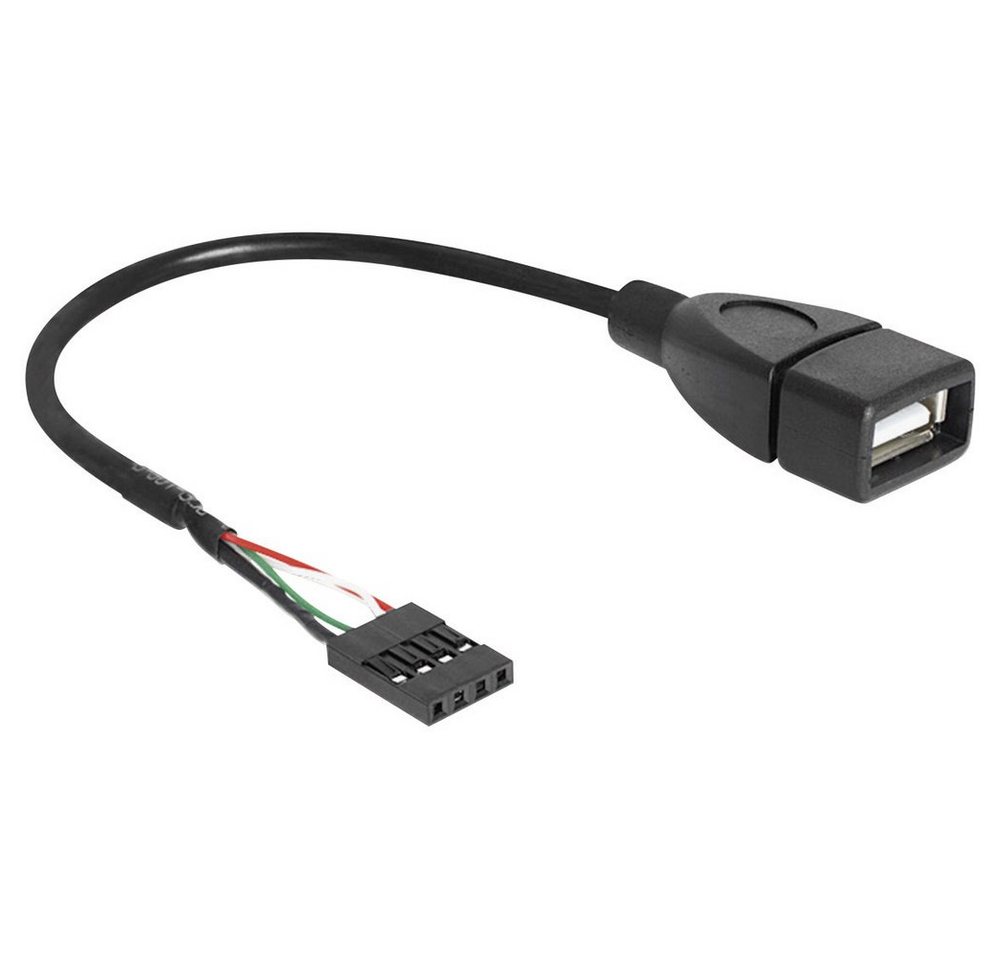Delock Delock USB-Kabel USB 2.0 Pfostenstecker 4pol., USB-A Buchse 0.20 m Sch USB-Kabel, (20.00 cm) von Delock
