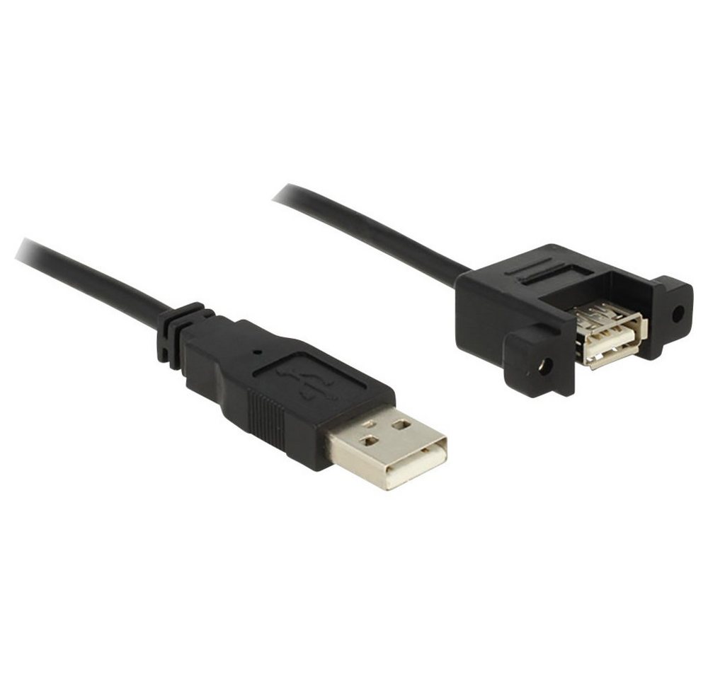 Delock Delock USB-Kabel USB 2.0 USB-A Stecker, USB-A Buchse 1.00 m Schwarz 8 USB-Kabel, (1.00 cm) von Delock