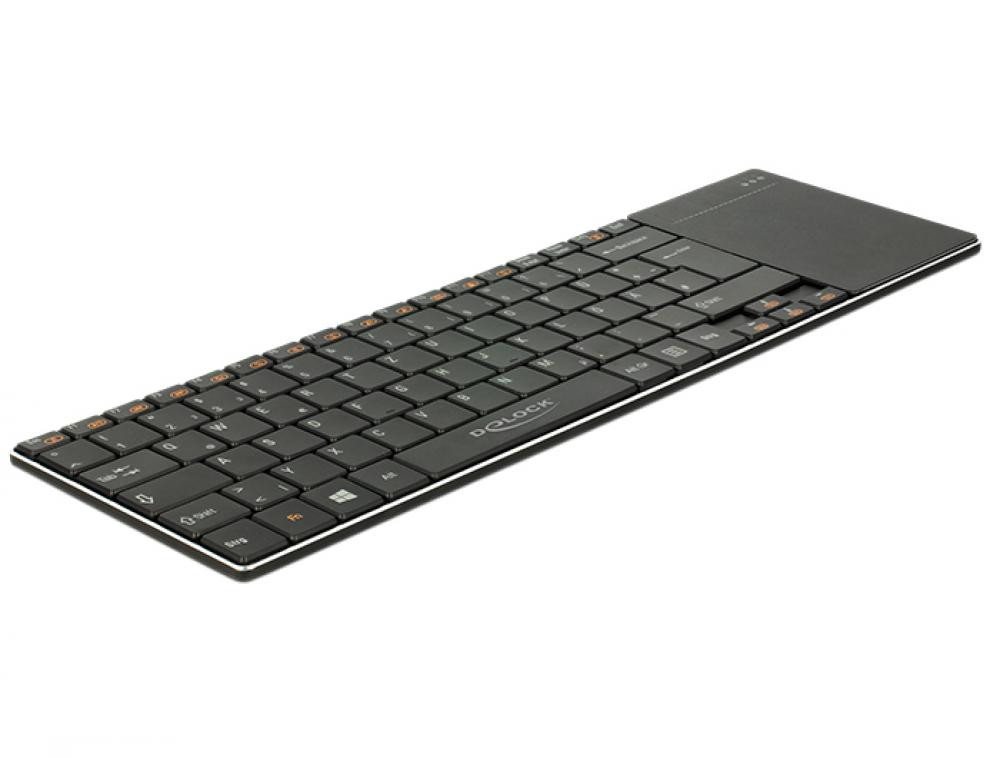 Delock Delock Ultraslim Funk Tastatur mit Touchpad und Aluminiumgehäuse Eingabegeräte-Set von Delock