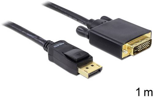 Delock DisplayPort / DVI Adapterkabel DisplayPort Stecker, DVI-D 24+1pol. Stecker 1.00m Schwarz 8259 von Delock