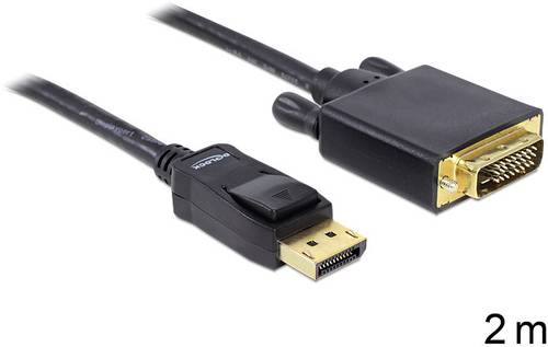 Delock DisplayPort / DVI Adapterkabel DisplayPort Stecker, DVI-D 24+1pol. Stecker 2.00m Schwarz 8259 von Delock