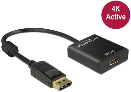 Delock DisplayPort / HDMI Adapterkabel DisplayPort Stecker, HDMI-A Buchse 0.20m Schwarz 62607 vergol von Delock