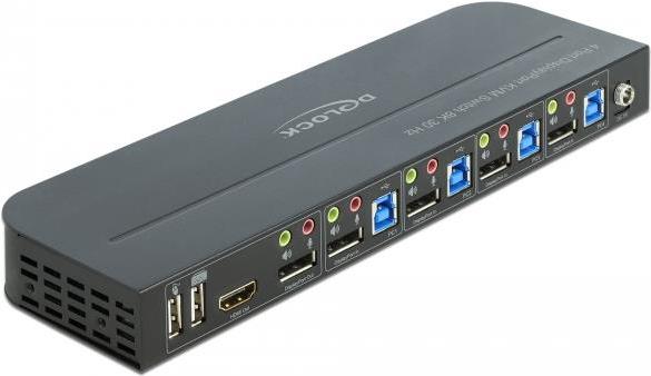 Delock DisplayPort 1.4 KVM Switch 8K 30 Hz mit USB 3.0 und Audio (11484) von Delock