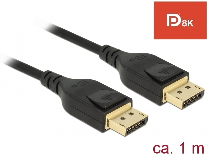 Delock DisplayPort Kabel 8K, 60Hz, 1m von Delock