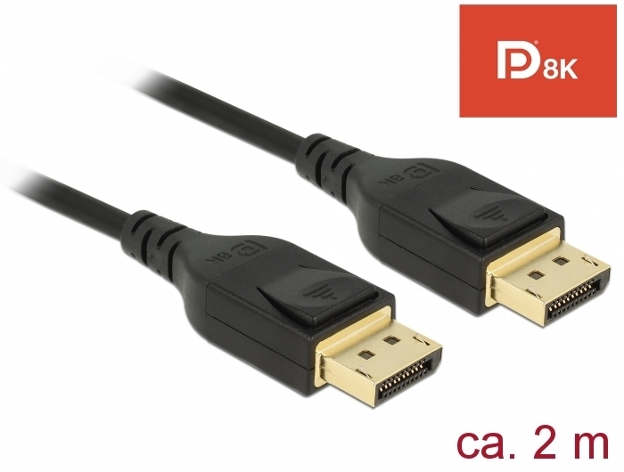 Delock DisplayPort Kabel 8K, 60Hz, 2m von Delock