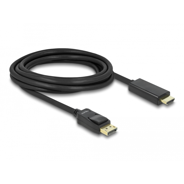 Delock Displayport-HDMI Kabel, 3,0m, vergoldet, schwarz von Delock