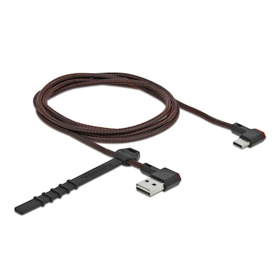 Delock EASY-USB 2.0 Kabel Typ-A Stecker zu USB Type-C™ Stecker gewinkelt 1,5m von Delock