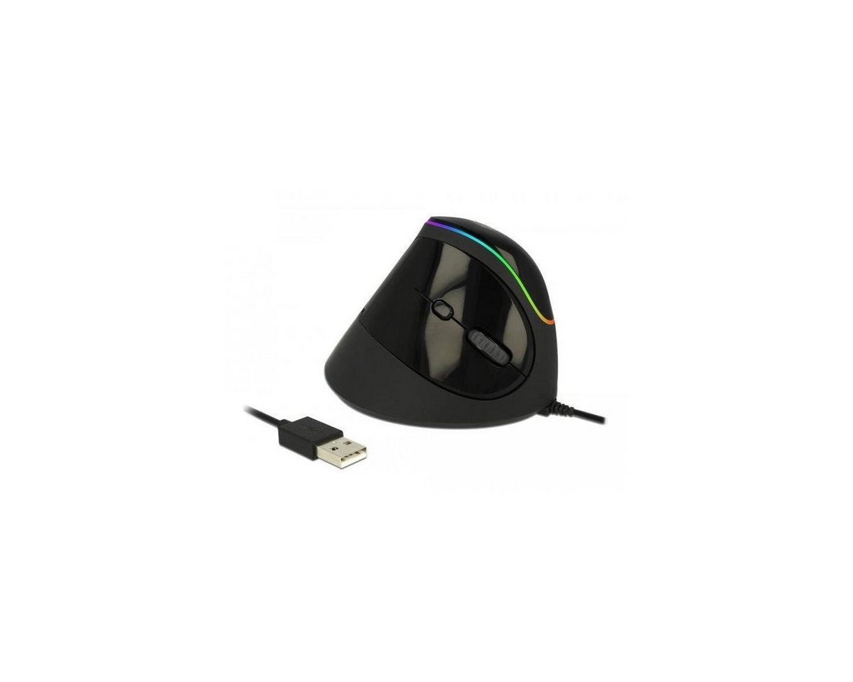 Delock Ergonomische USB Maus vertikal - RGB Beleuchtung Maus von Delock