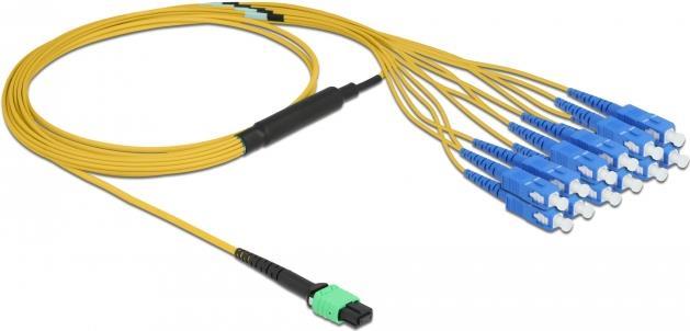 Delock - Fan-out-Kabel - MPO/UPC Single-Mode (W) bis SC/UPC Einzelmodus (M) - 2,0m - 3 mm - Glasfaser - Simplex - 9/125 Mikrometer - halogenfrei (84871) von Delock