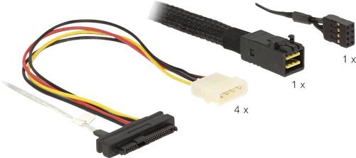 Delock Festplatten Anschlusskabel [1x Mini-SAS-Stecker (SFF-8643) - 4x SAS-Buchse (SFF-8482), Molex von Delock