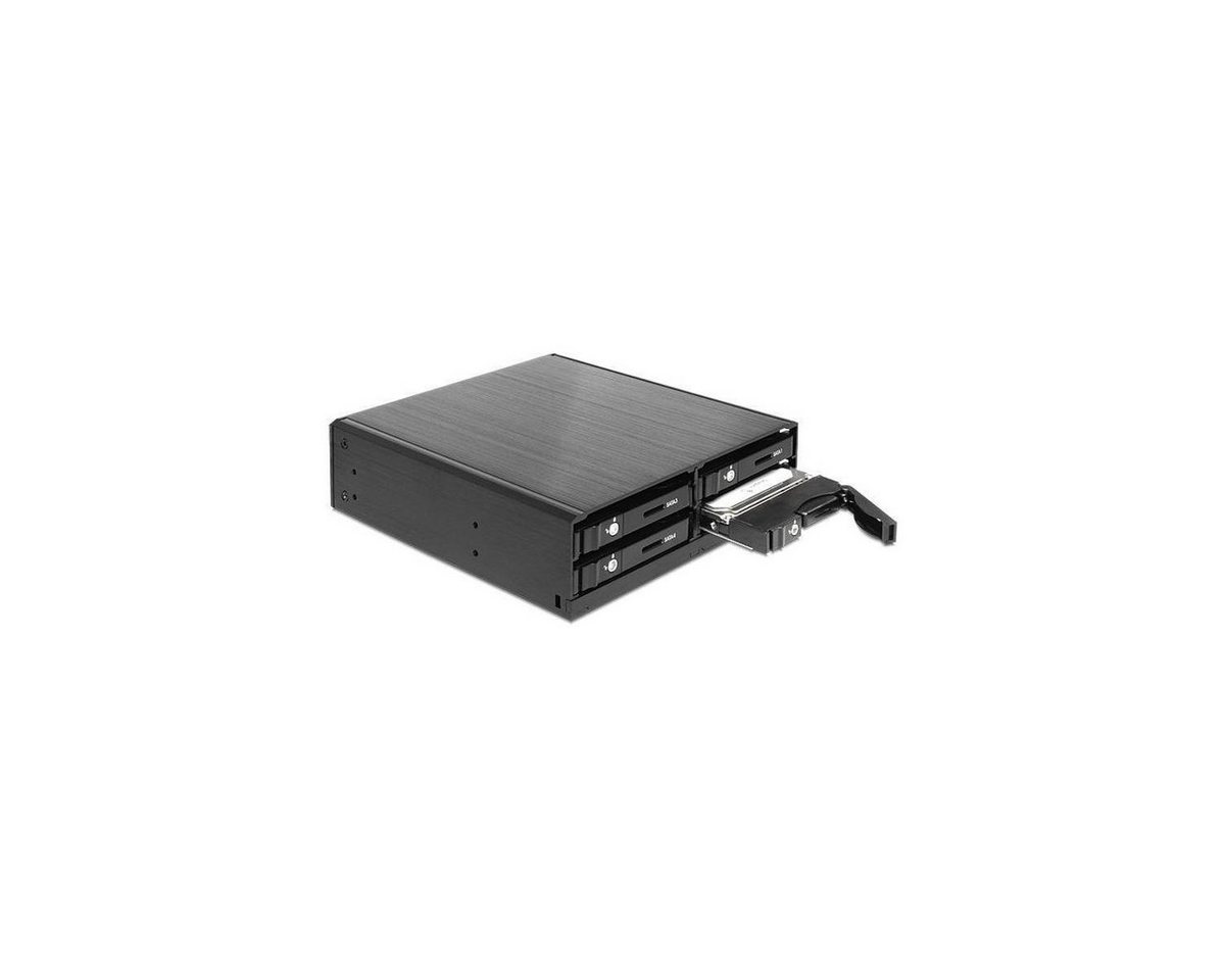 Delock Festplatten-Einbaurahmen 47220 - 5.25 Wechselrahmen für 4 x 2.5" SATA HDD / SSD" von Delock