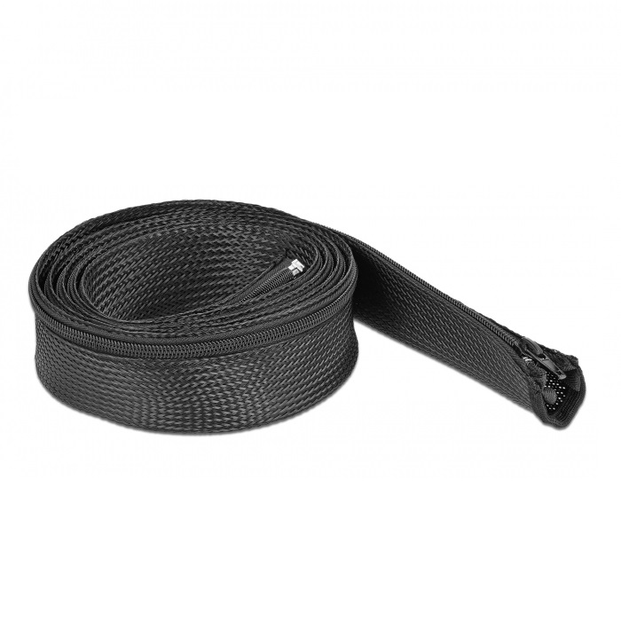 Delock Geflechtschlauch mit Reißverschluss hitzebeständig 2 m x 50 mm schwarz Delock Geflechtschlauch mit Reißverschluss hitzebeständig 2 m x 50 mm schwarz von Delock