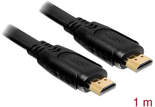 Delock HDMI Anschlusskabel HDMI-A Stecker, HDMI-A Stecker 1.00m Schwarz 82669 HDMI-Kabel von Delock