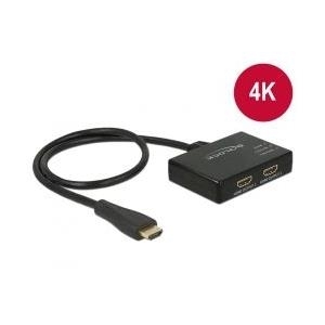 Delock HDMI Splitter 1 x HDMI in > 2 x HDMI out 4K 30 Hz (87700) von Delock