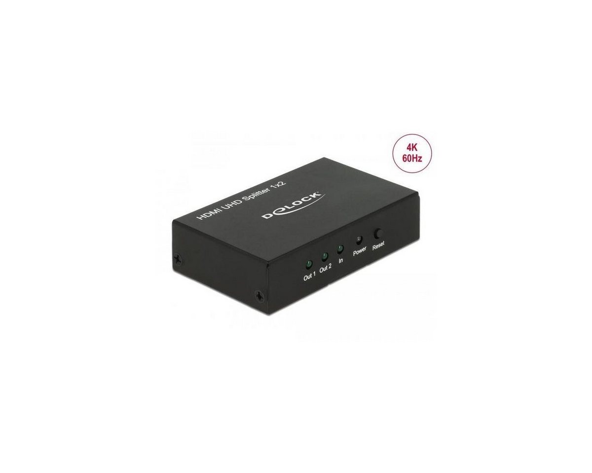 Delock HDMI UHD Splitter 1 x HDMI in > 2 x HDMI out 4K Netzwerk-Adapter HDMI von Delock