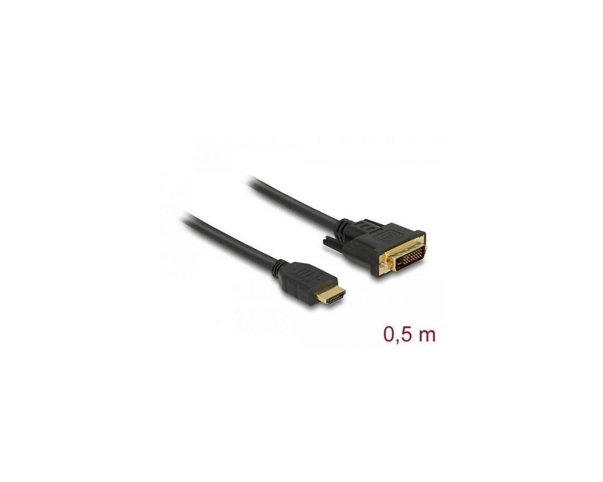 Delock HDMI zu DVI 24+1 Kabel bidirektional 0,5 m HDMI-Kabel, HDMI-A, HDMI (50,00 cm) von Delock