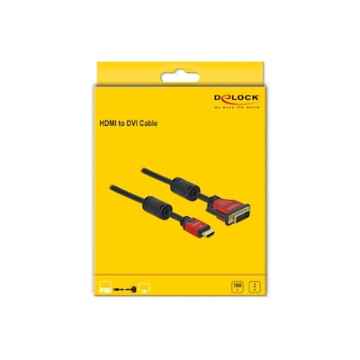 Delock HDMI zu DVI 24+1 Kabel bidirektional 2 m Delock HDMI zu DVI 24+1 Kabel bidirektional 2 m von Delock
