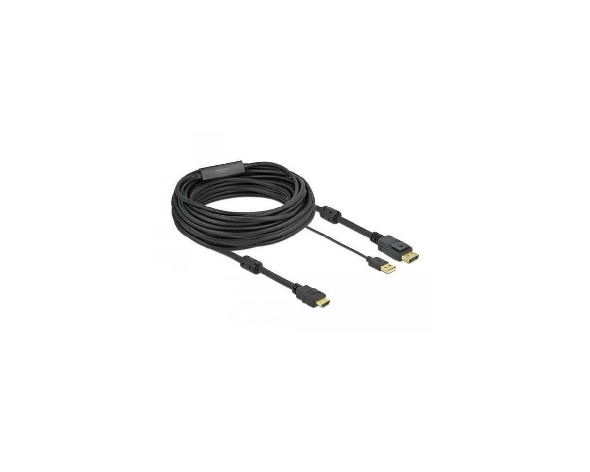 Delock HDMI zu DisplayPort Kabel 4K 30 Hz 10 m HDMI-Kabel, HDMI-A, HDMI (1000,00 cm) von Delock