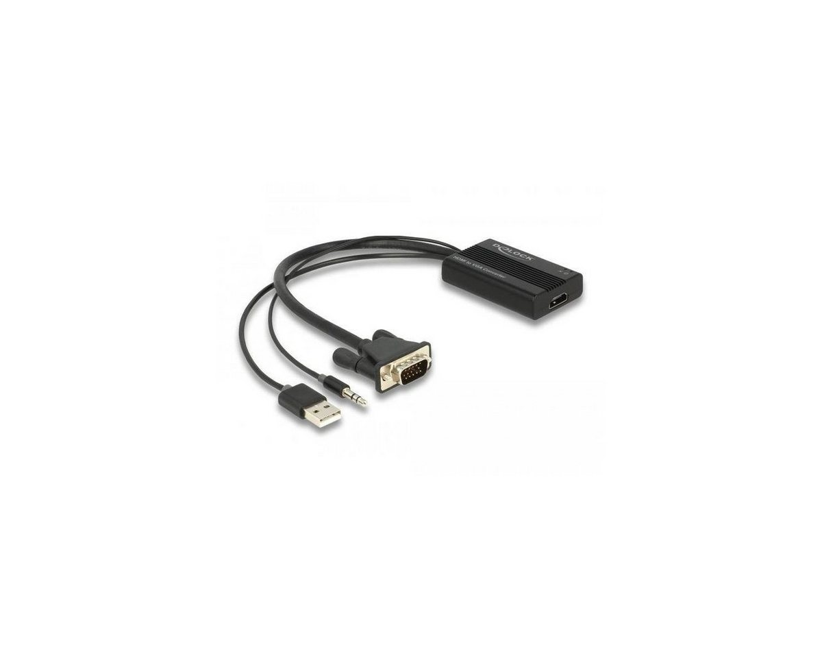 Delock HDMI zu VGA Adapter mit Audio 25 cm Computer-Kabel, HDMI, VGA (25,00 cm) von Delock