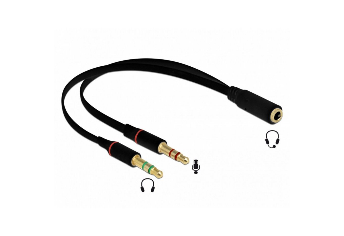 Delock DeLOCK Headset Adapter 1x3,5 Klinkenbuchse > 2x3,5 Audio-Kabel Delock DeLOCK Headset Adapter 1x3,5 Klinkenbuchse > 2x3,5 Audio-Kabel von Delock