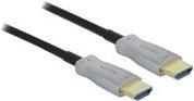 Delock - Highspeed HDMI-Kabel - HDMI männlich bis HDMI männlich - 100,0m - Glasfaser - Schwarz - Active Optical Cable (AOC), unterstützt 4K 60 Hz (3840 x 2160) (84137) von Delock
