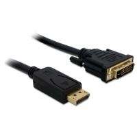 Delock Kabel DisplayPort 1.1 Stecker > DVI 24+1 Stecker Passiv 1 m schwarz (82590) von Delock