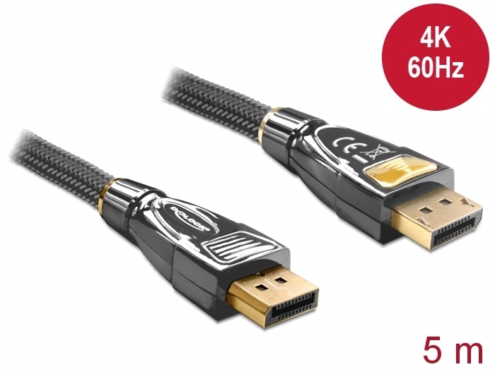 Delock Kabel DisplayPort 1.2 Stecker > DisplayPort Stecker 4K 60Hz, 5m Delock Kabel DisplayPort 1.2 Stecker > DisplayPort Stecker 4K 60Hz, 5m von Delock