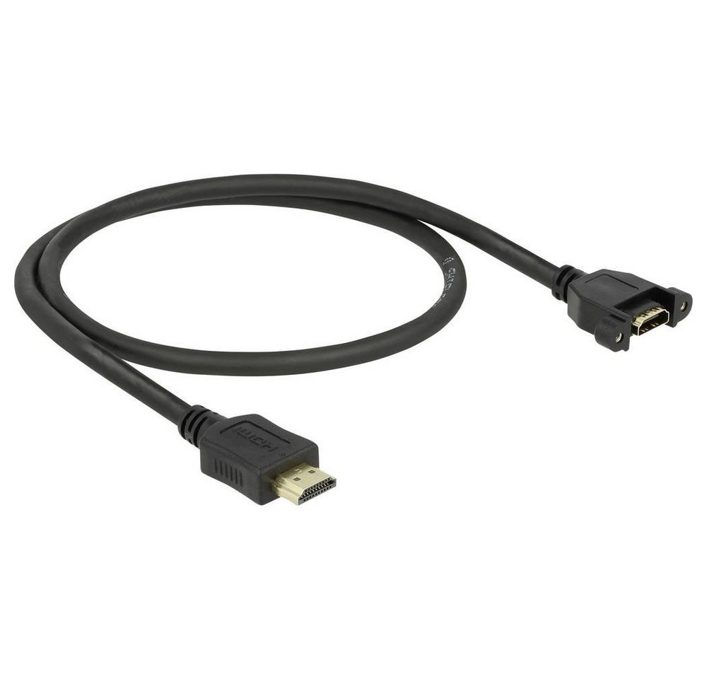 Delock Kabel HDMI-A Stecker - HDMI-A Buchse zum Einbau HDMI-Kabel, High Speed-HDMI mit Ethernet, vergoldete Steckkontakte von Delock