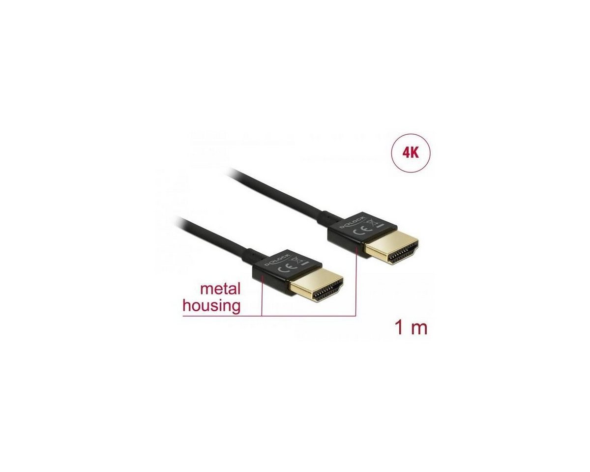 Delock Kabel High Speed HDMI - HDMI-A Stecker > HDMI-A Stecker... Computer-Kabel, HDMI-A, HDMI (100,00 cm) von Delock