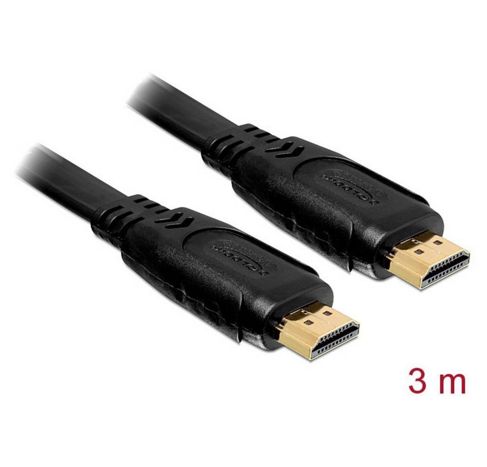 Delock Kabel High Speed HDMI mit Ethernet – HDMI A HDMI-Kabel, (3.00 cm), 4K UHD von Delock