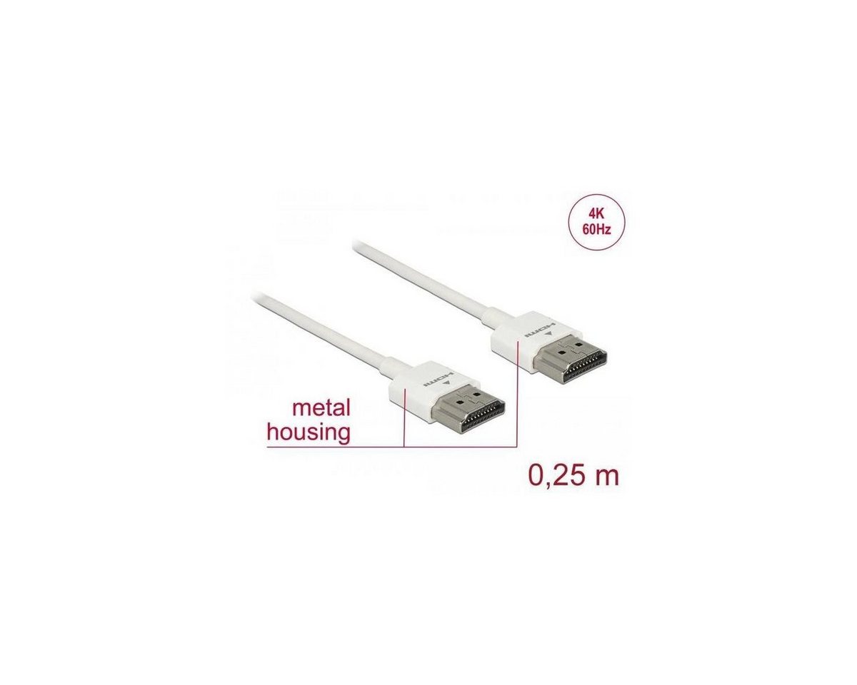 Delock Kabel High Speed HDMI mit Ethernet - HDMI-A Stecker >... Computer-Kabel, HDMI-A, HDMI (25,00 cm) von Delock