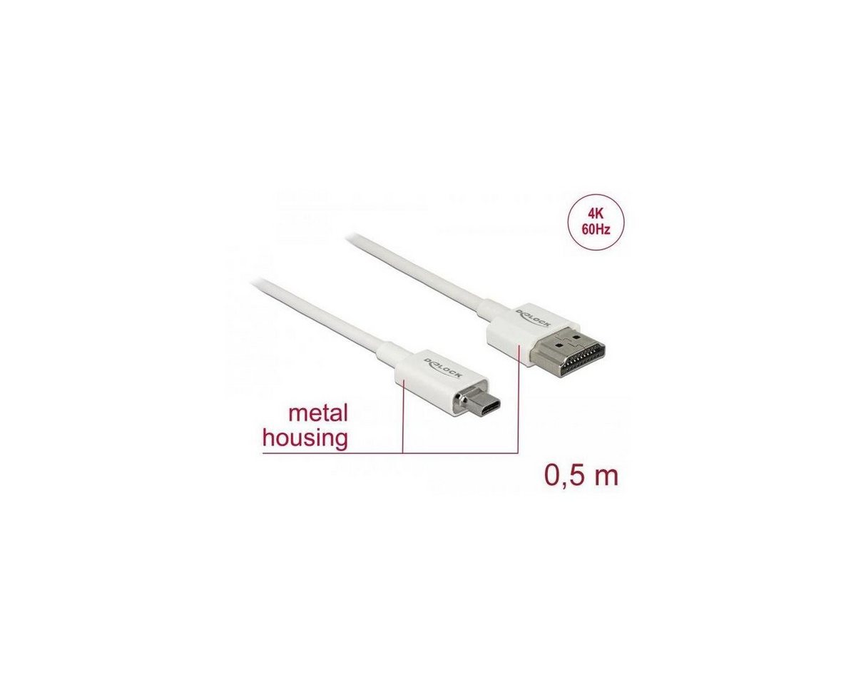 Delock Kabel High Speed HDMI mit Ethernet - HDMI-A Stecker >... Computer-Kabel, HDMI-A, HDMI (50,00 cm) von Delock