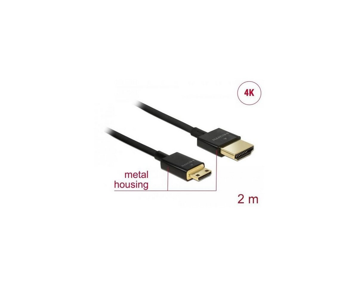 Delock Kabel High Speed HDMI mit Ethernet - HDMI-A Stecker>HDMI... Computer-Kabel, HDMI mini, HDMI (200,00 cm) von Delock