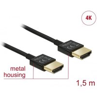 Delock Kabel High Speed HDMI mit Ethernet - HDMI Stecker  HDMI Stecker 3D 1,5m von Delock