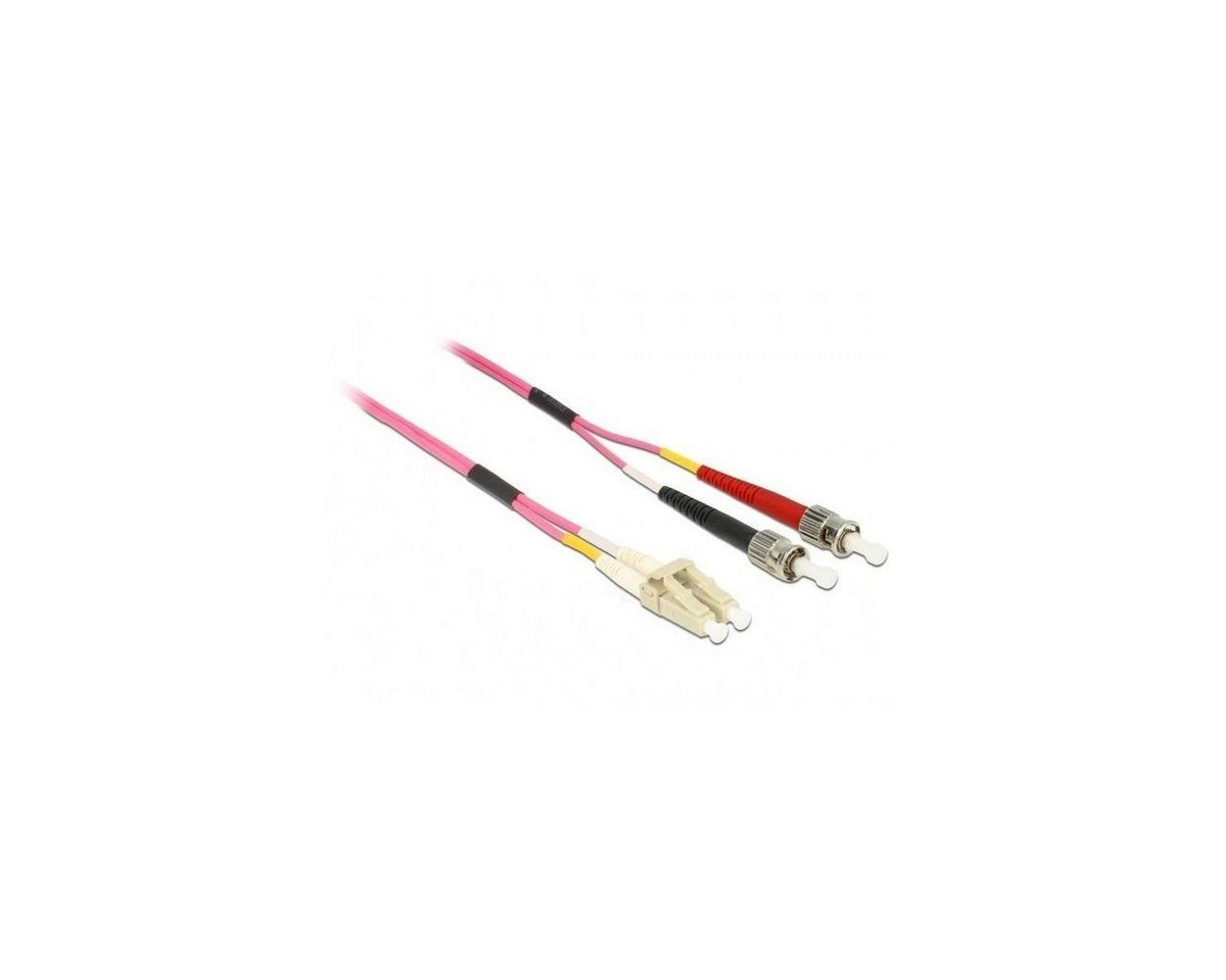 Delock Kabel Lichtwellenleiter LC zu ST Multimode OM4 3 m Glasfaserkabel, LC Duplex, (300,00 cm) von Delock