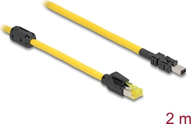 Delock Kabel RJ45 Stecker Cat.6 zu Mini I/O 8 Pin D-Form Typ 2 2 m (81251) von Delock
