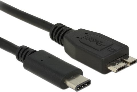 Delock Kabel SuperSpeed USB 10 Gbps (USB 3.1, Gen 2) USB Type-C Stecker > USB Typ Micro-B Stecker 0,5 m schwarz (83676) von Delock
