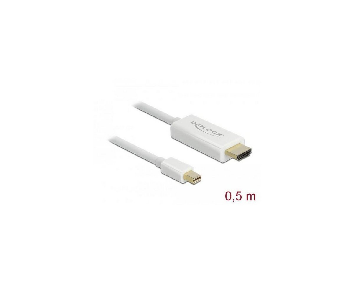 Delock Kabel mini DisplayPort 1.1 Stecker > HDMI-A Stecker 0,5 m HDMI-Kabel, Display Port, DisplayPort (50,00 cm) von Delock