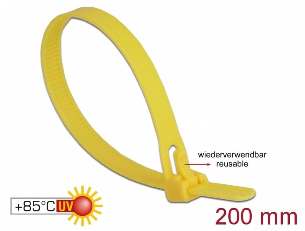Delock Kabelbinder Kabelbinder wiederverwendbar hitzebeständig L 200 x B 7,5 mm 100 Stück Delock Kabelbinder Kabelbinder wiederverwendbar hitzebeständig L 200 x B 7,5 mm 100 Stück von Delock