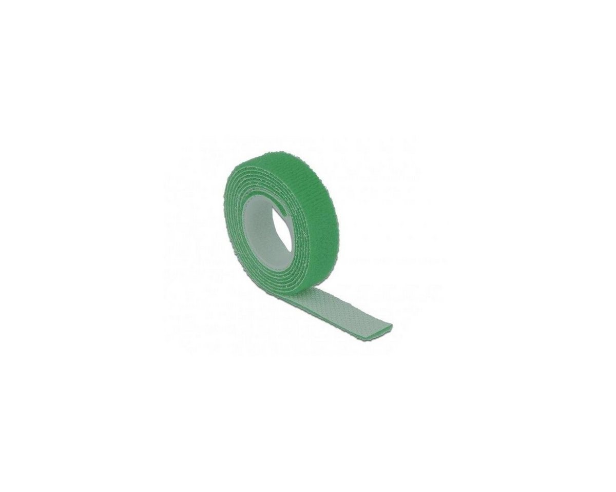 Delock Kabelbinder Klettband auf Rolle L 1 m x B 13 mm, grün von Delock