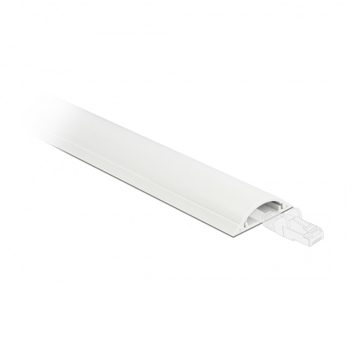 Delock Kabelkanal selbstklebend 50 x 12 mm - Länge 1 m weiß von Delock