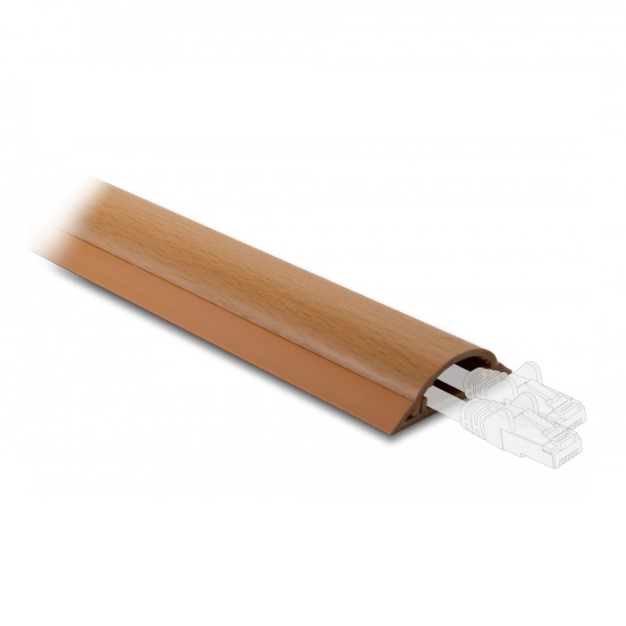 Delock Kabelkanal selbstklebend 50 x 13 mm - Länge 1 m Holzoptik von Delock