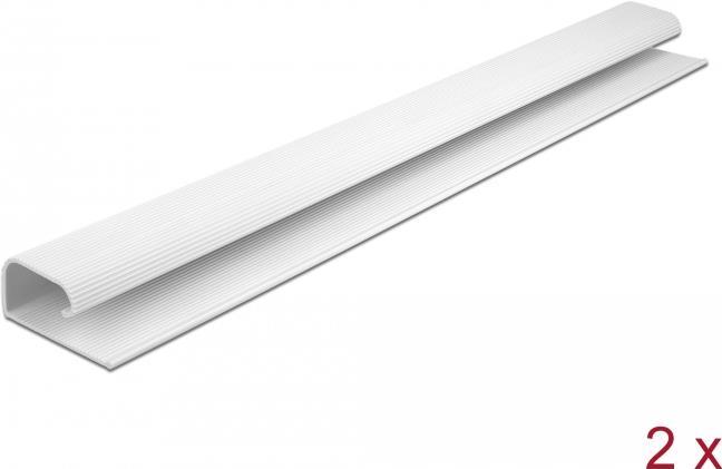 Delock - Kabelkanal - unter Tisch montierbar - 40 cm - weiß (Packung mit 2) von Delock