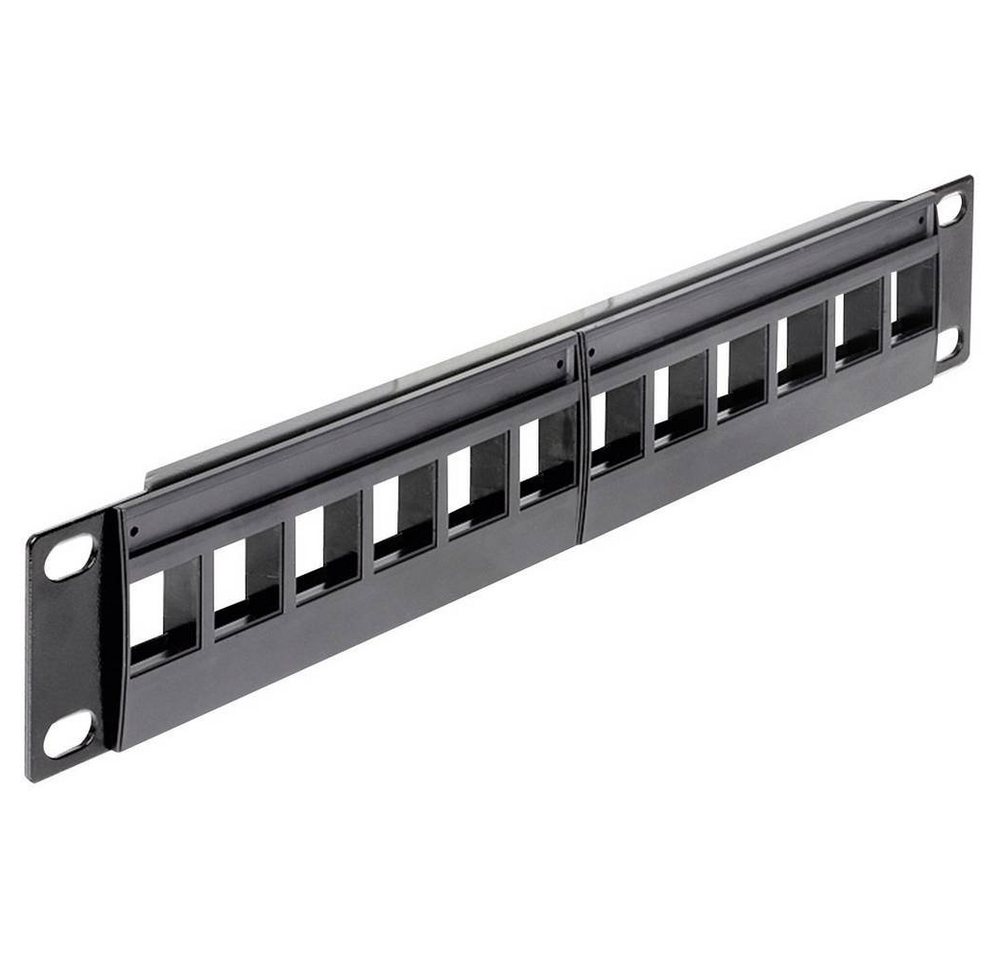 Delock Keystone 12 Port Patchpanel 25.4 cm (10″ Netzwerk-Patch-Panel von Delock