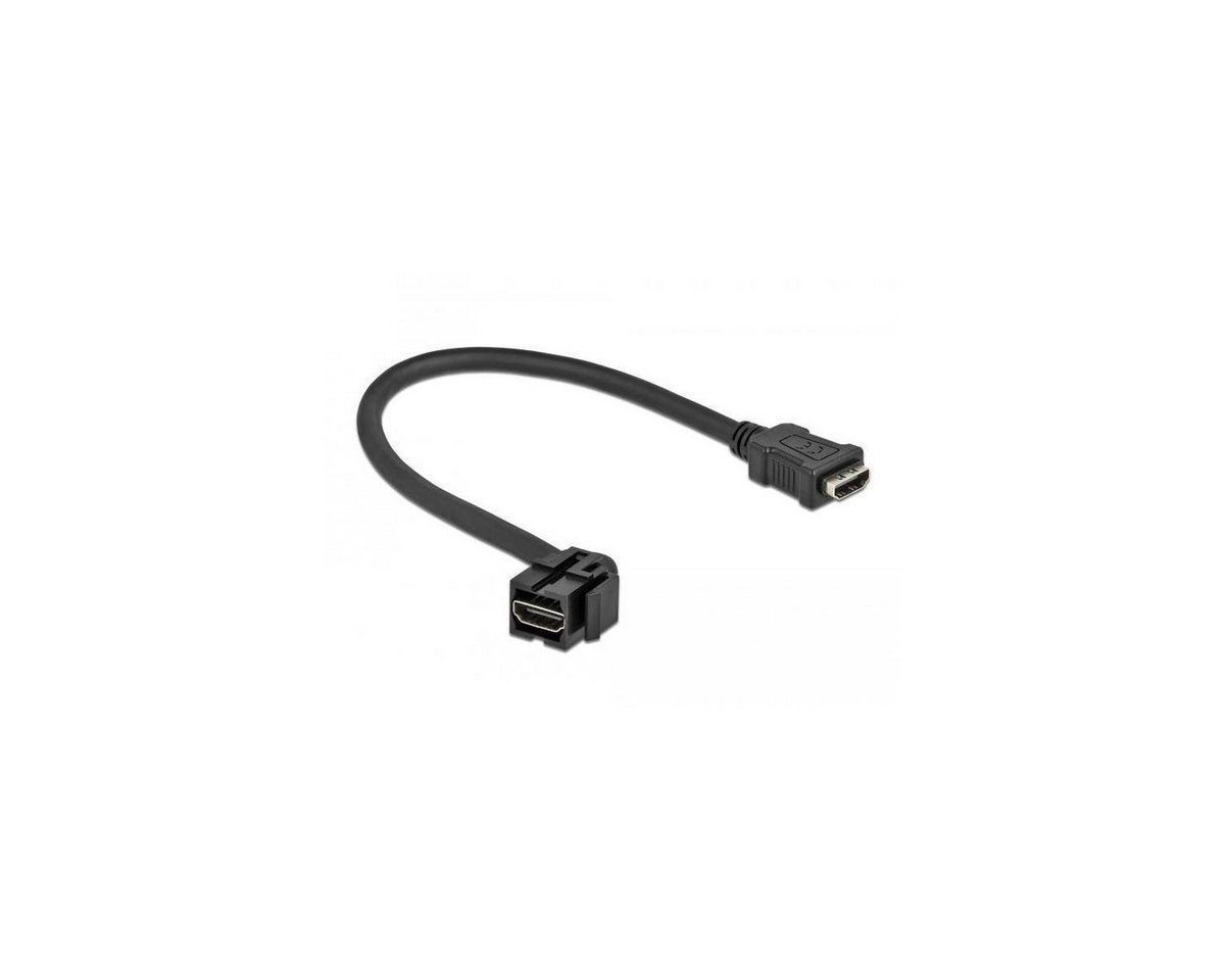 Delock Keystone Modul HDMI Buchse 110° > HDMI Buchse mit Kabel schwarz Computer-Kabel, HDMI, HDMI (30,00 cm) von Delock
